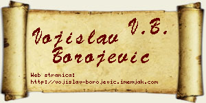 Vojislav Borojević vizit kartica